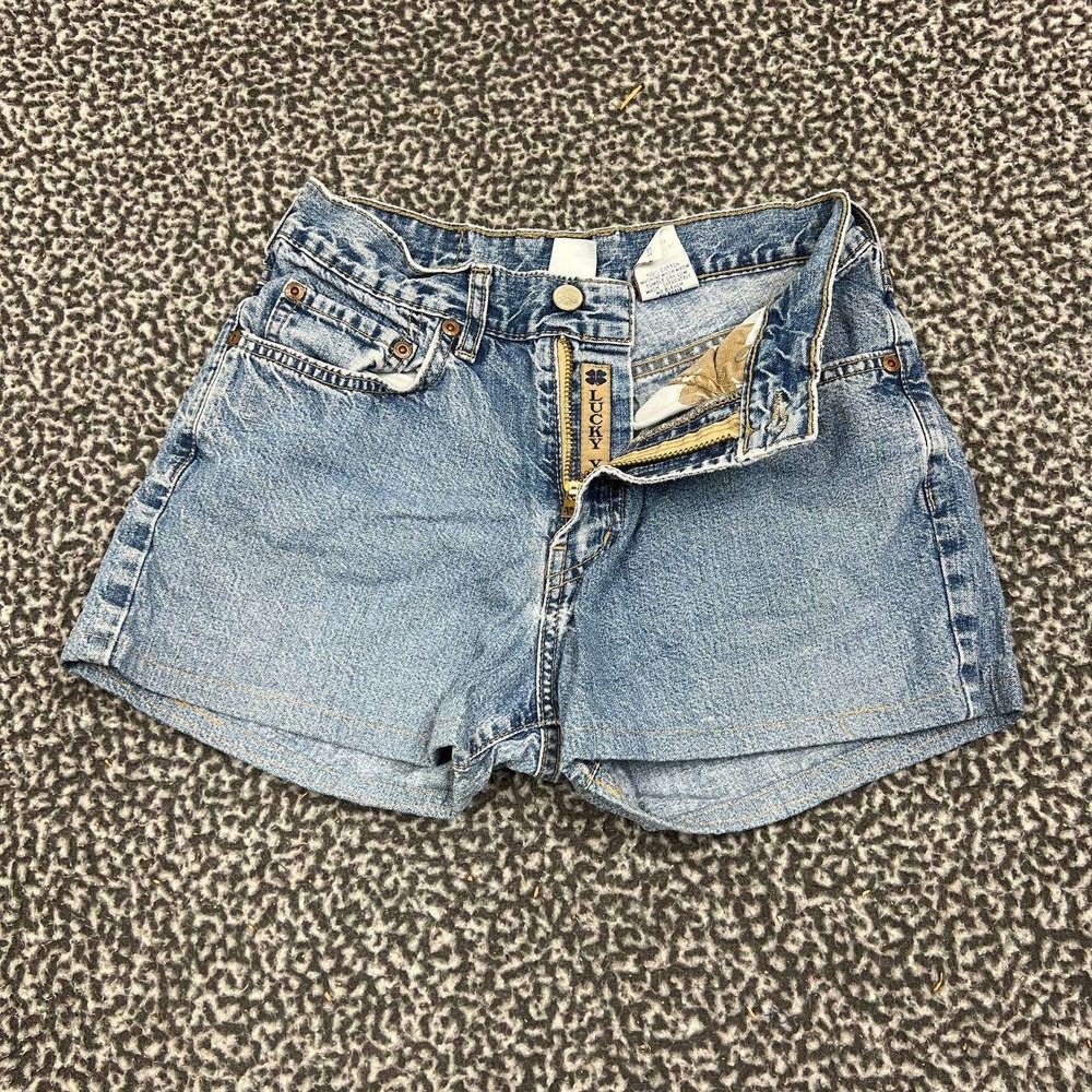 Vintage Lucky Brand Dungarees Women 8x29 Blue Denim Jeans Faded Outdoor